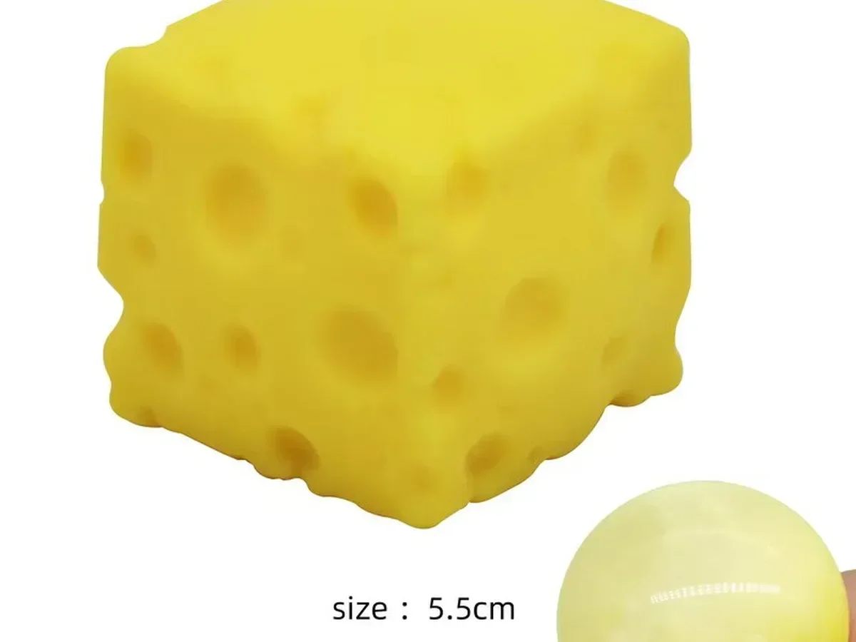 Butter & Cheese Squishy squishy on white background Butter & Cheese Squishy squishy on white background