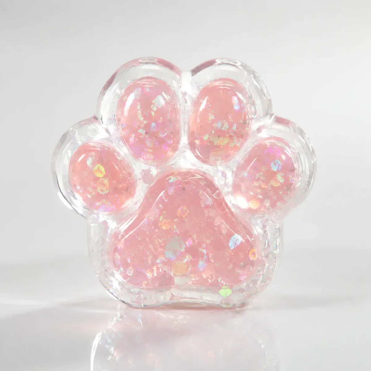 Cat Paw glitter gel squishy — Transparent Crystal, Cat Paw Squishy family, wholesale from factory Cat Paw glitter gel squishy — Transparent Crystal, Cat Paw Squishy family, wholesale from factory