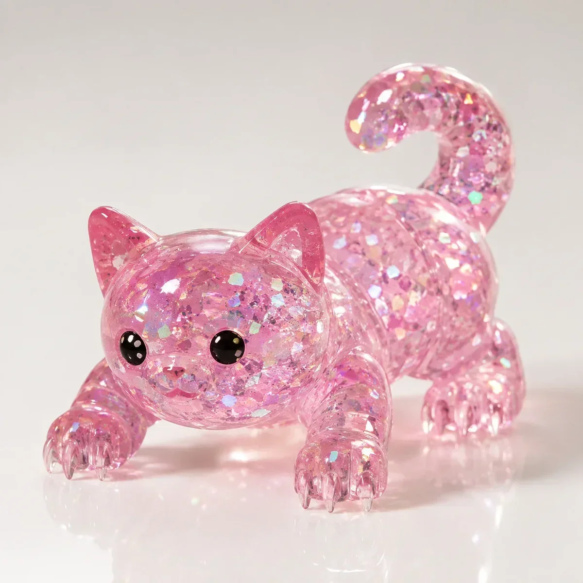 Clear Pink Cat With Claws squishy — Transparent Crystal, Cat Paw Squishy family, wholesale from factory Clear Pink Cat With Claws squishy — Transparent Crystal, Cat Paw Squishy family, wholesale from factory