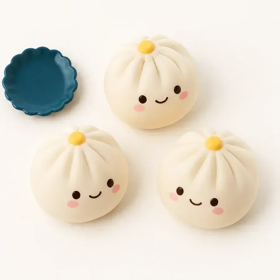 Dumpling Squishy squishy on white background Dumpling Squishy squishy on white background