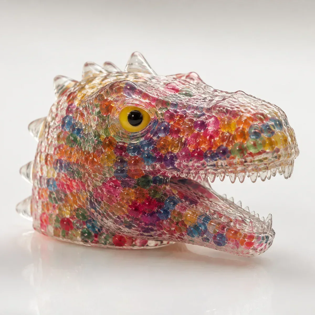 Dino Head With Beads squishy — Crunchy TPR, Animal Squishy family, wholesale from factory Dino Head With Beads squishy — Crunchy TPR, Animal Squishy family, wholesale from factory