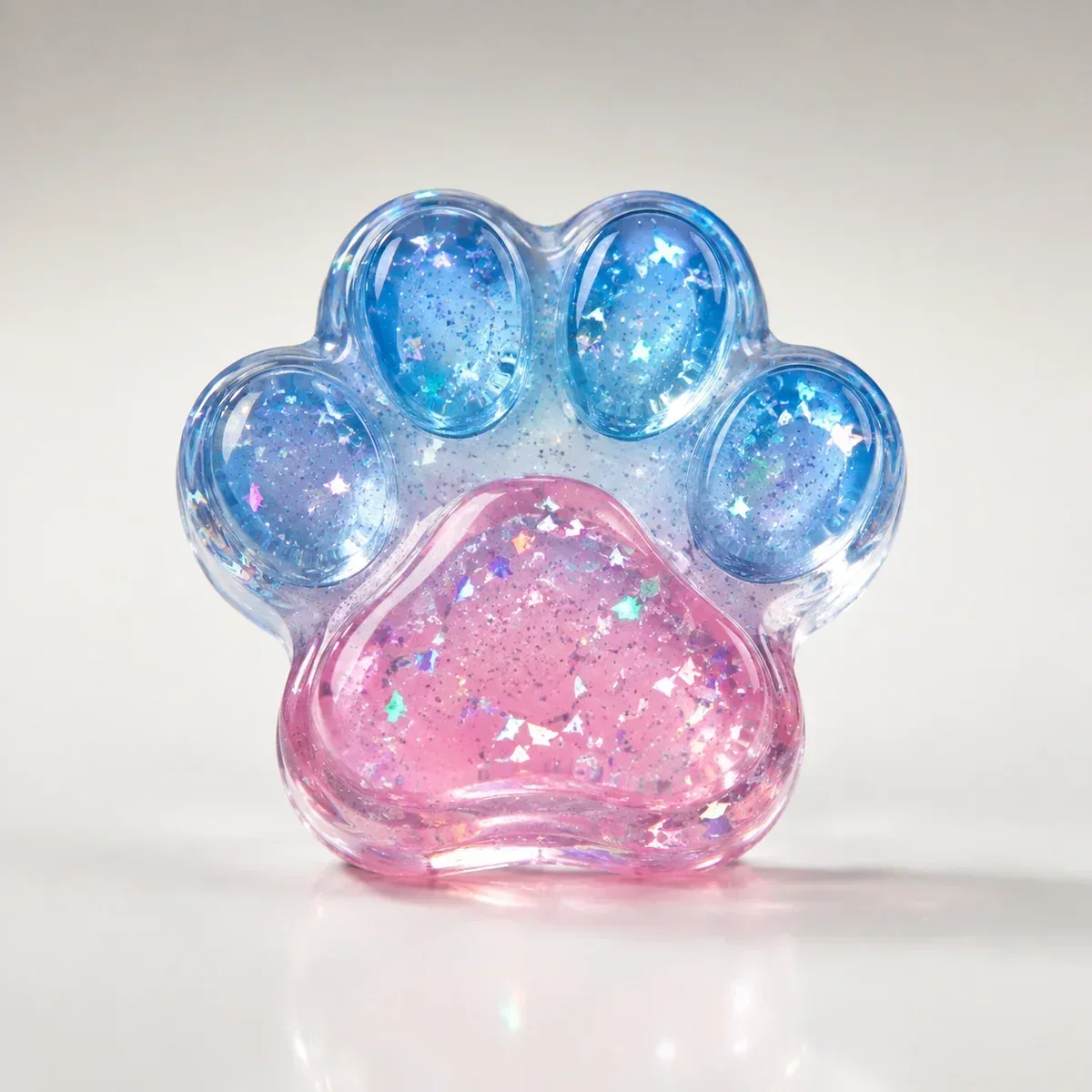 Transparent-Blue-Pink Paw squishy — Transparent Crystal, Cat Paw Squishy family, wholesale from factory Transparent-Blue-Pink Paw squishy — Transparent Crystal, Cat Paw Squishy family, wholesale from factory